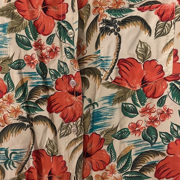 VTG Solutions New York Hawaiian Top/Blouse/Shirt Size XL vacay tropical resort - Picture 2 of 10
